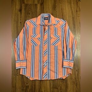 Wrangler Western Stripe Pearl Snap Shirt